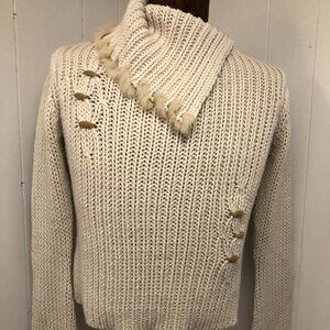 Womens Beige Sweater. Size Small. Breast Cancer Fundraiser.